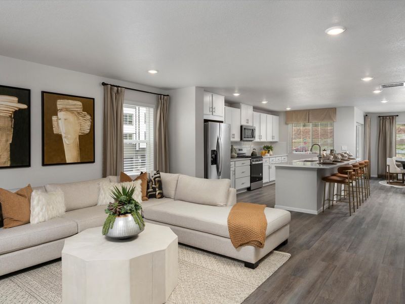 Furnished interior view inside a new home in Three Hills, Morrison (Image 6).