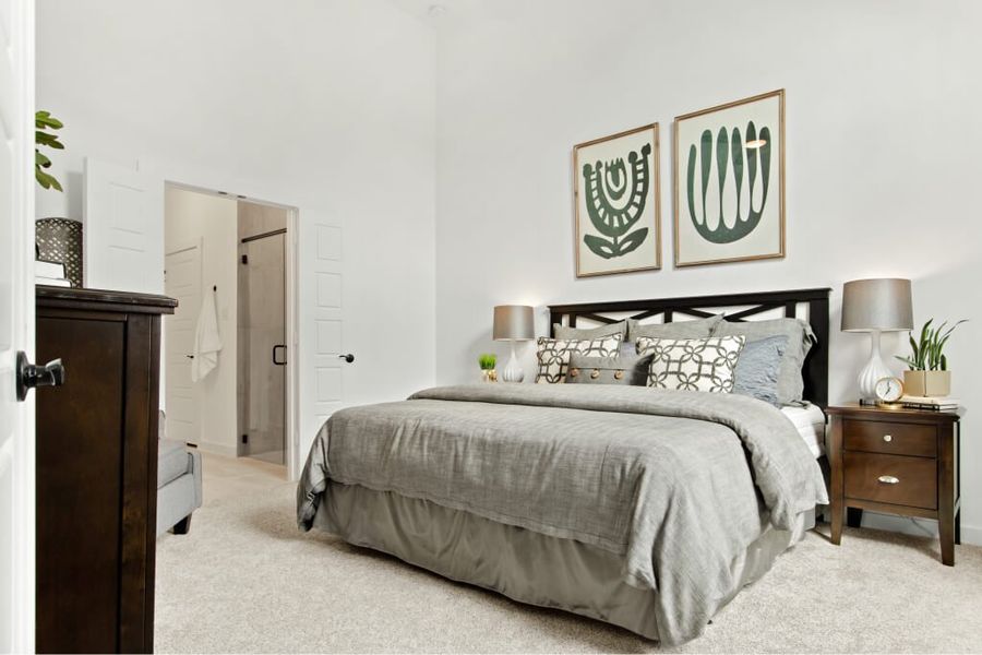 Representative furnished interior of a home built from the Dublin by Grenadier Homes in Woodbridge Villas, Wylie (Image 3).