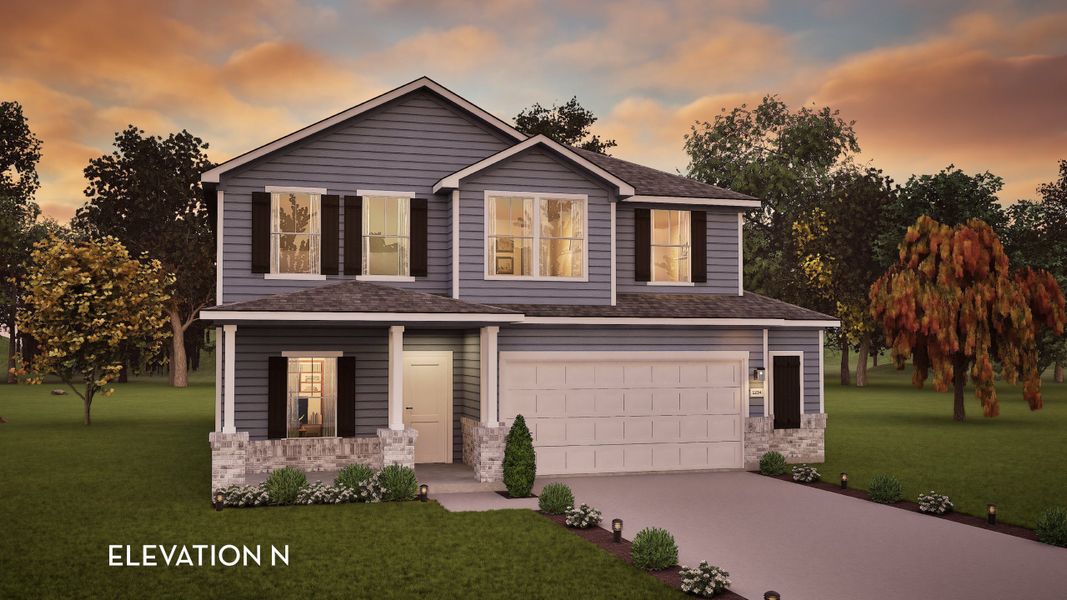 Representative exterior photo of a completed home built from the Rio Grande by CastleRock Communities in Paramount, Kyle, TX (Image 20).