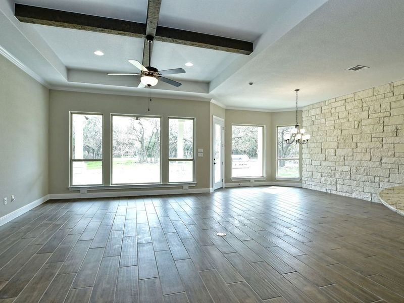 Representative unfurnished interior of a home built from the Siena II by Giddens Homes in Clearwater Ranch, Liberty Hill (Image 28).