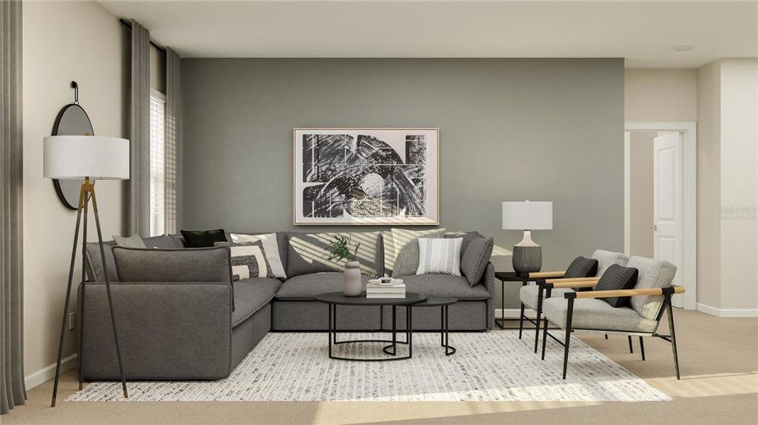 Furnished interior view inside a new home in Bridgewalk: Estate Collection, St. Cloud (Image 2). Furnished interior view inside a new home in Bridgewalk: Estate Collection, St. Cloud (Image 2).