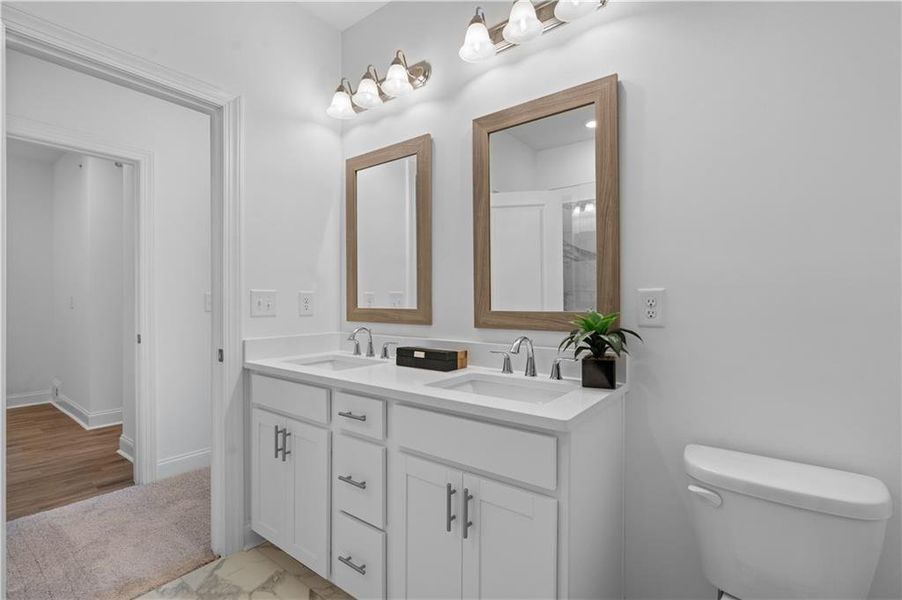Furnished interior view inside a new home in Brookside Reserve, Alpharetta (Image 17).