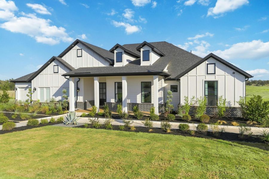 Representative exterior photo of a completed home built from the Lubbock by First America Homes in Villas Las Flores, Floresville, TX (Image 23).