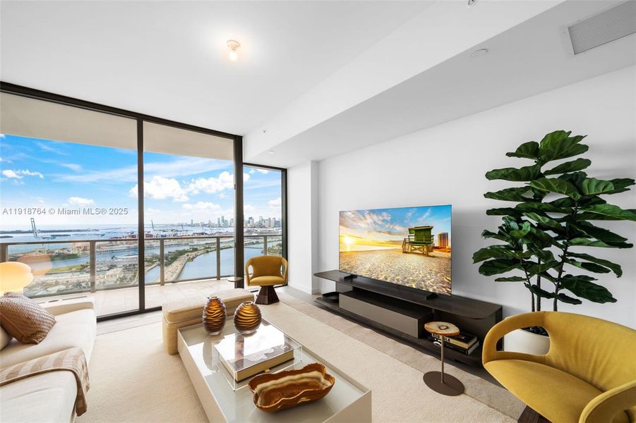 Furnished interior view inside a new home in Five Park, Miami Beach (Image 44). Furnished interior view inside a new home in Five Park, Miami Beach (Image 44).