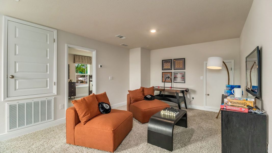 Furnished interior view inside a new home in Magnolia at the Bluffs Phase 3, Freeport (Image 18).