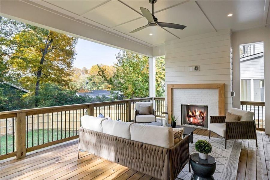 Exterior details and patio area of a home in , Chamblee (Image 27).