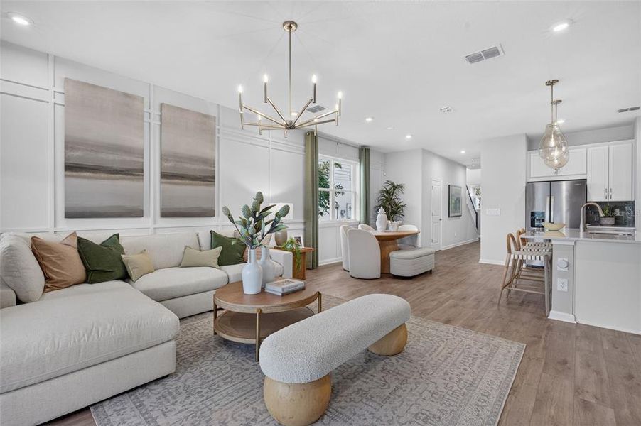 Furnished interior view inside a new home in Pasadena Ridge Master, Dade City (Image 9).