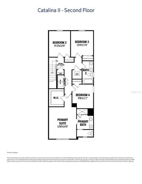 2D floor plan layout of this home in Rainwood, Groveland, FL (Image 1).