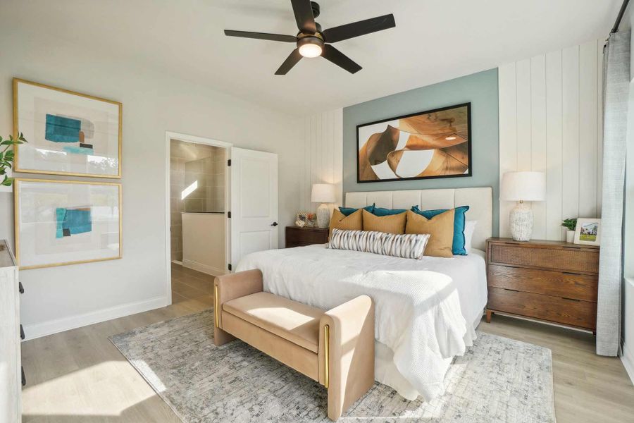 Representative furnished interior of a home built from the The Edie by David Weekley Homes in Oakfield at Mount Dora Village Series, Mount Dora (Image 4).