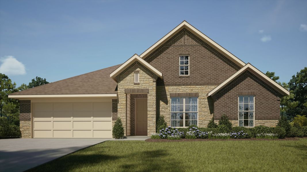 Representative exterior photo of a completed home built from the The Odessa by William Ryan Homes in Creekside, Royse City, TX (Image 5).