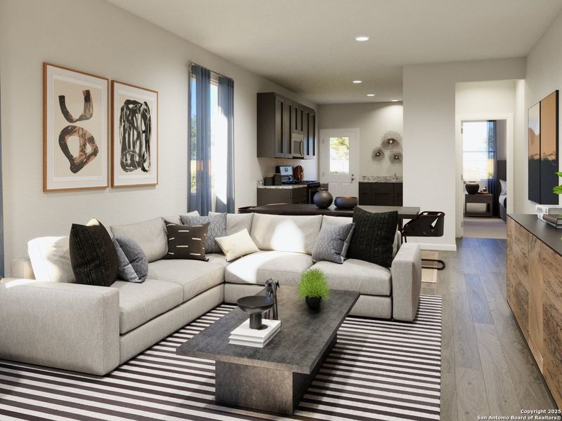 Furnished interior view inside a new home in Katzer Ranch, Converse (Image 17).