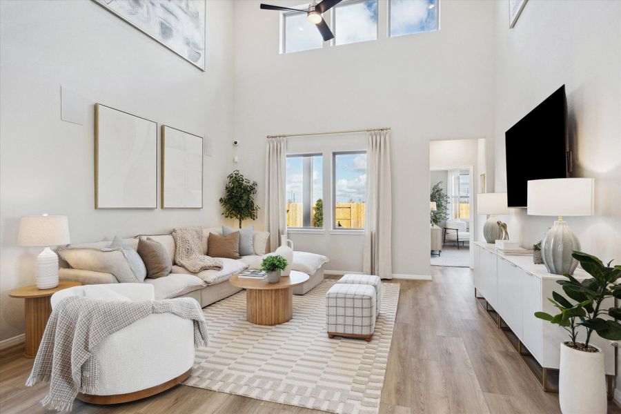 Representative furnished interior of a home built from the Jefferson (T) by Autograph Homes in Aldeana, Bonney (Image 9).