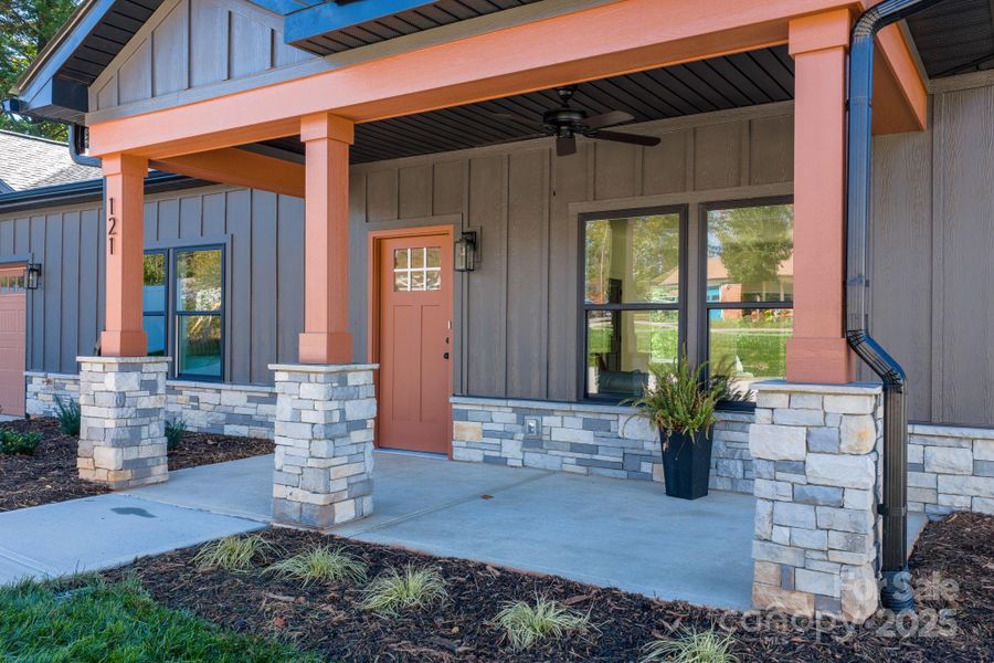 Exterior details and patio area of a home in , Hickory (Image 22).