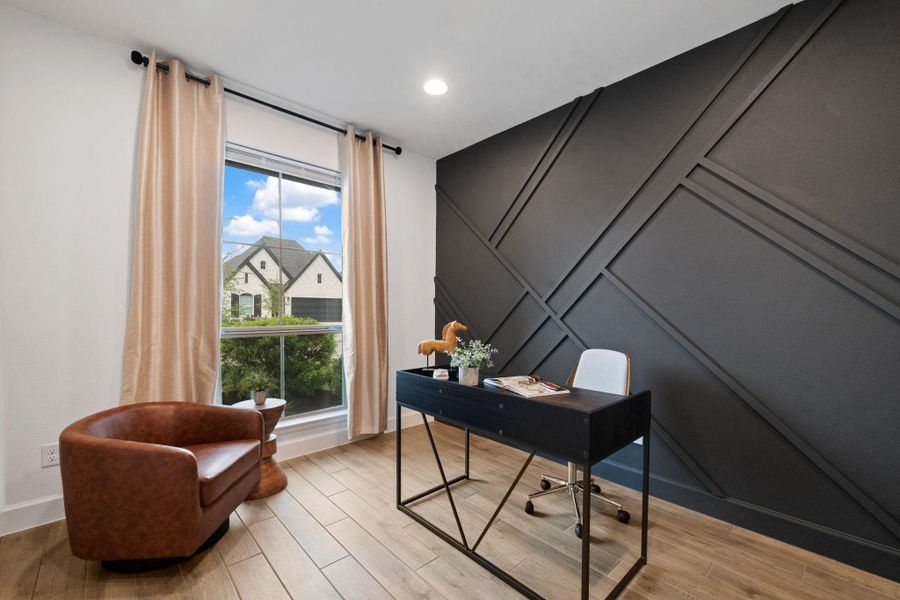 Furnished interior view inside a new home in The Highlands, Porter (Image 32).
