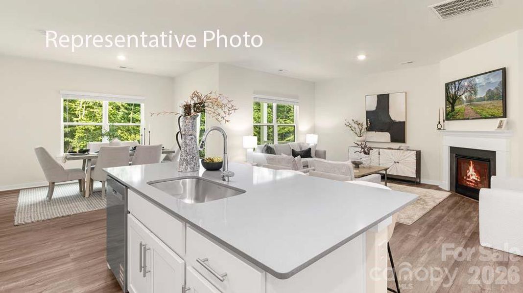 Furnished interior view inside a new home in Reedy Creek Preserve, Charlotte (Image 12).