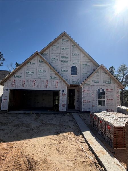 In-progress construction of a new home in Evergreen 50', Conroe, TX (Image 4).