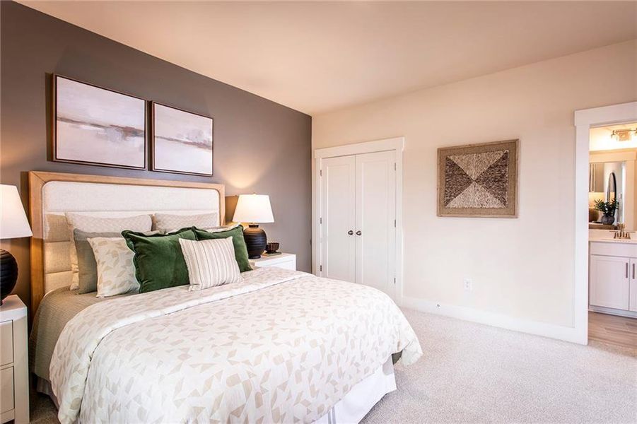 Furnished interior view inside a new home in Towne Village at Suwanee Dam, Sugar Hill (Image 32).