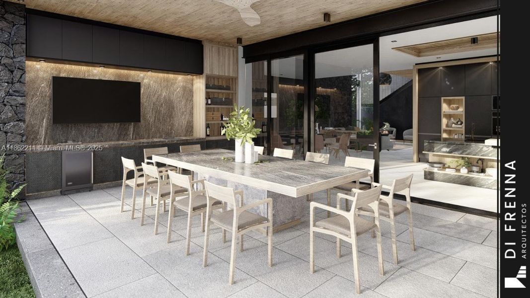 Furnished interior view inside a new home in , Miami (Image 8).