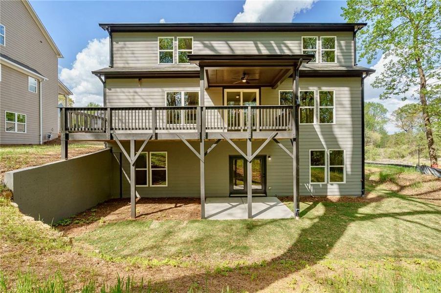 Exterior details and patio area of a home in , Atlanta (Image 31).