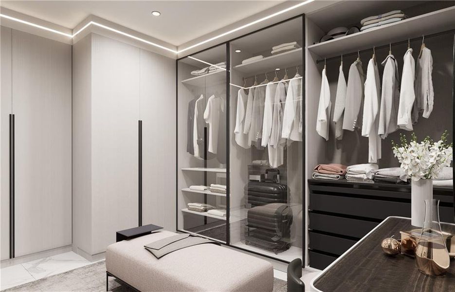 Furnished interior view inside a new home in , Atlanta (Image 10).