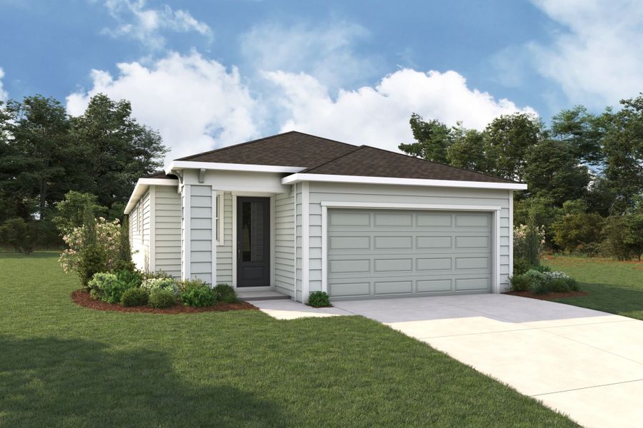 Representative exterior photo of a completed home built from the Blair by Mattamy Homes in Sandridge Hills, Asbury Lake, FL (Image 8).