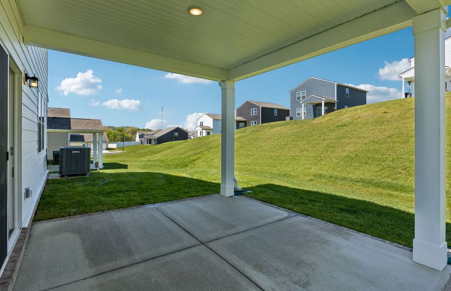 Exterior details and patio area of a home in Independence at Carter's Station, Columbia (Image 23).
