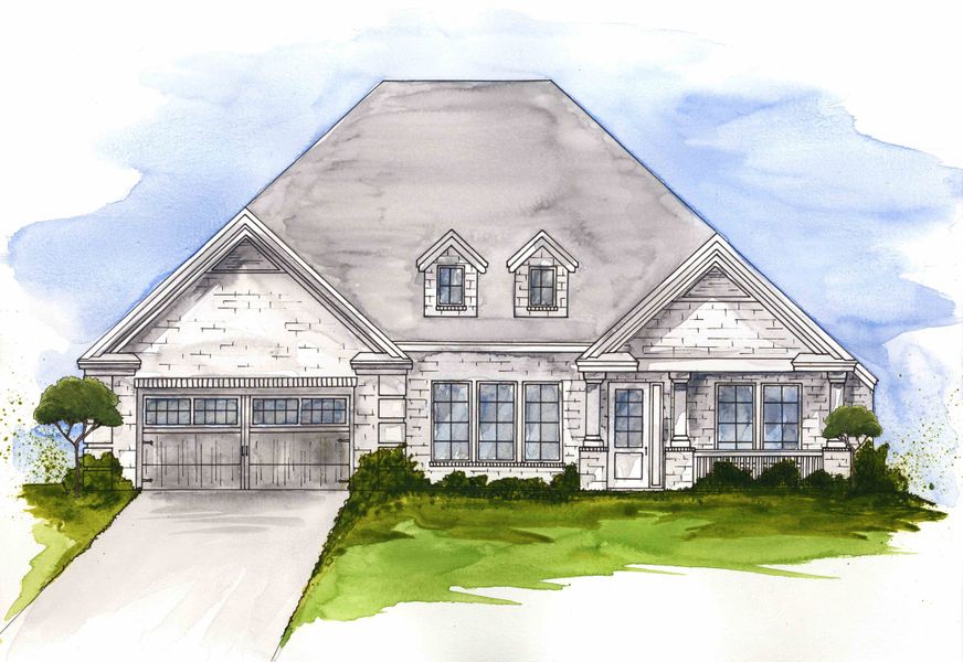 Representative rendering of the exterior for the Dallas by National Homebuilders (Image 1).