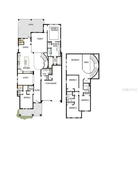 2D floor plan layout of this home in Laureate Park at Lake Nona - Park Series, Orlando, FL (Image 2). 2D floor plan layout of this home in Laureate Park at Lake Nona - Park Series, Orlando, FL (Image 2).