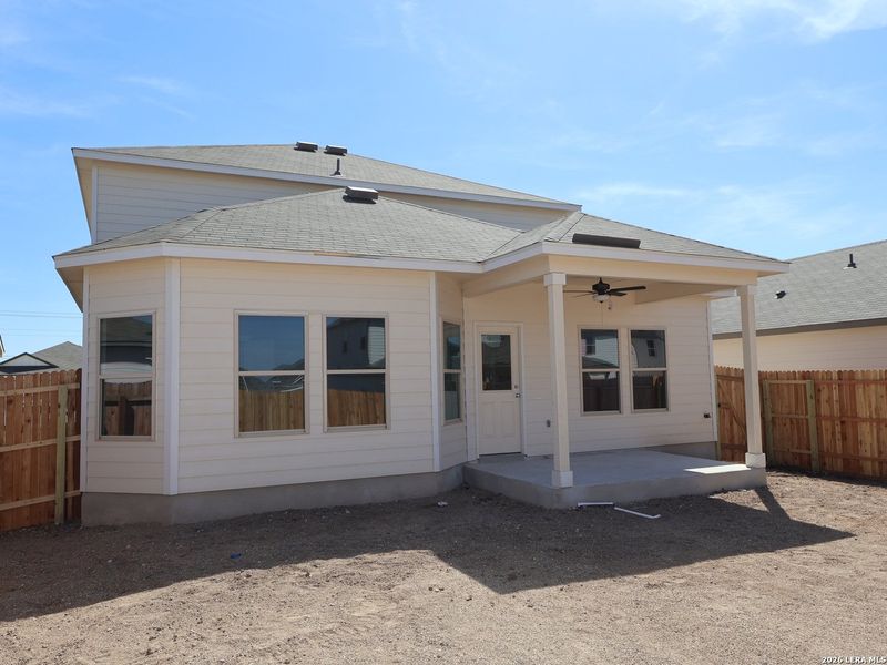Exterior details and patio area of a home in Meadows at Clear Springs, New Braunfels (Image 4). Exterior details and patio area of a home in Meadows at Clear Springs, New Braunfels (Image 4).
