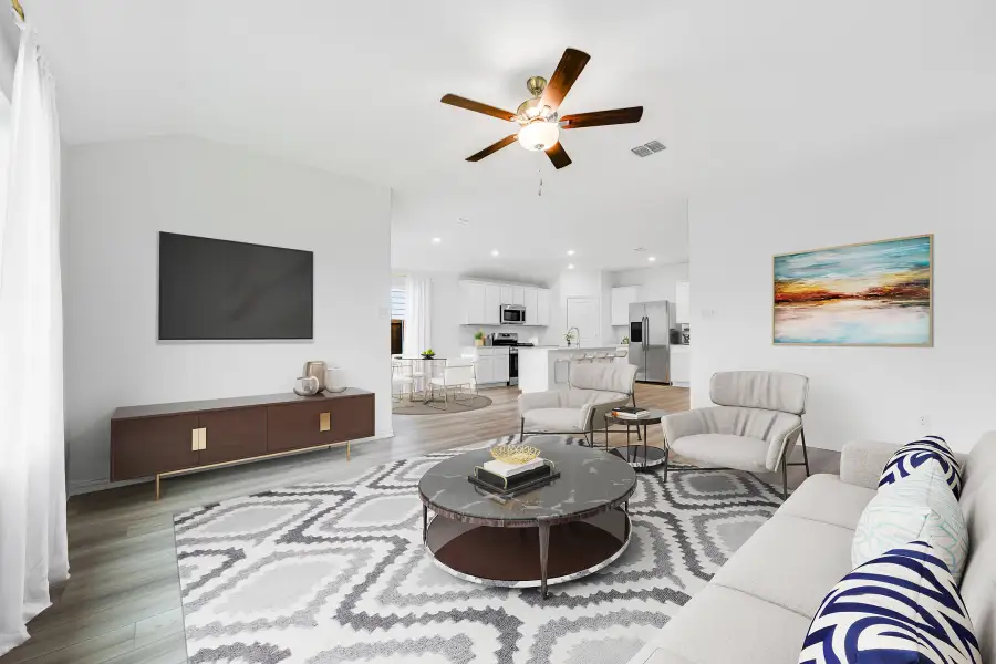 Furnished interior view inside a new home in River Ridge, Crandall (Image 3).
