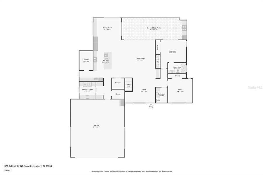 2D floor plan layout of this home in , St. Petersburg, FL (Image 8).