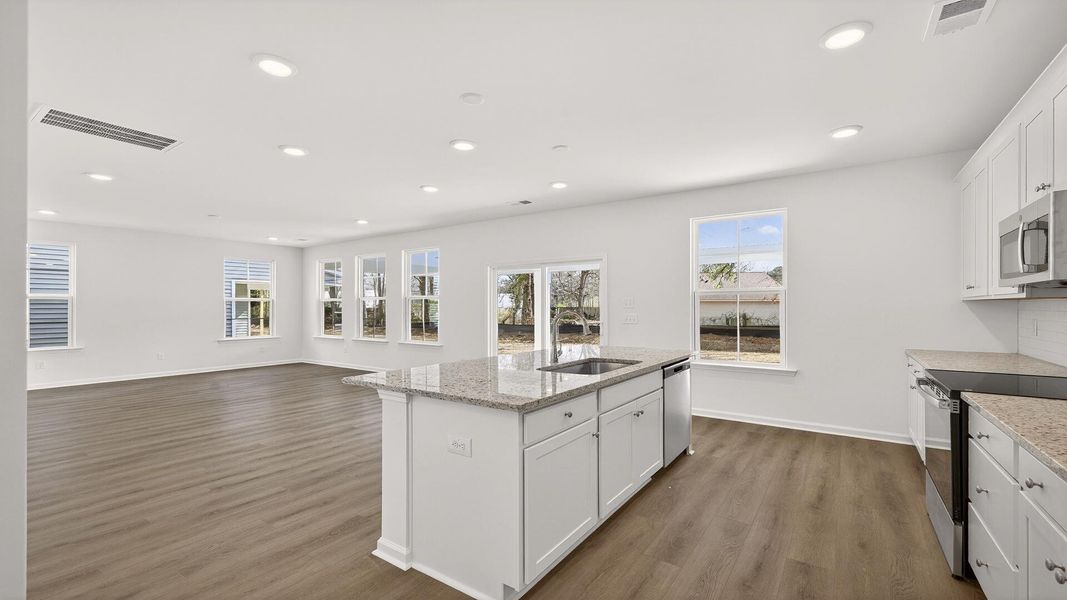 Furnished interior view inside a new home in Creekside at Andrews, Summerville (Image 7).