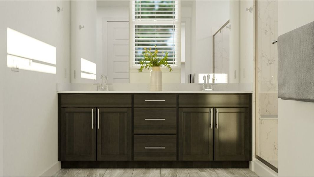 Owner's bathroom with dual sinks