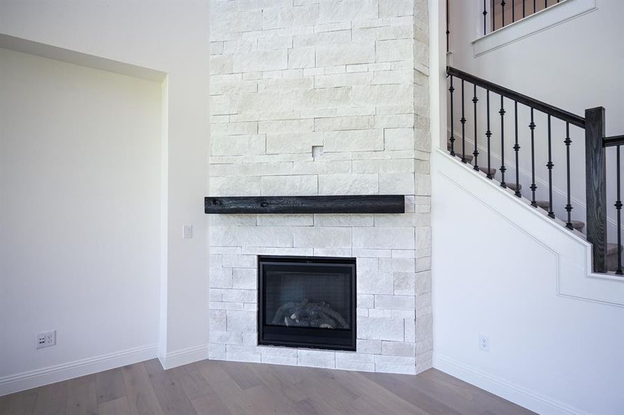 Stone Fireplace in the Living Room