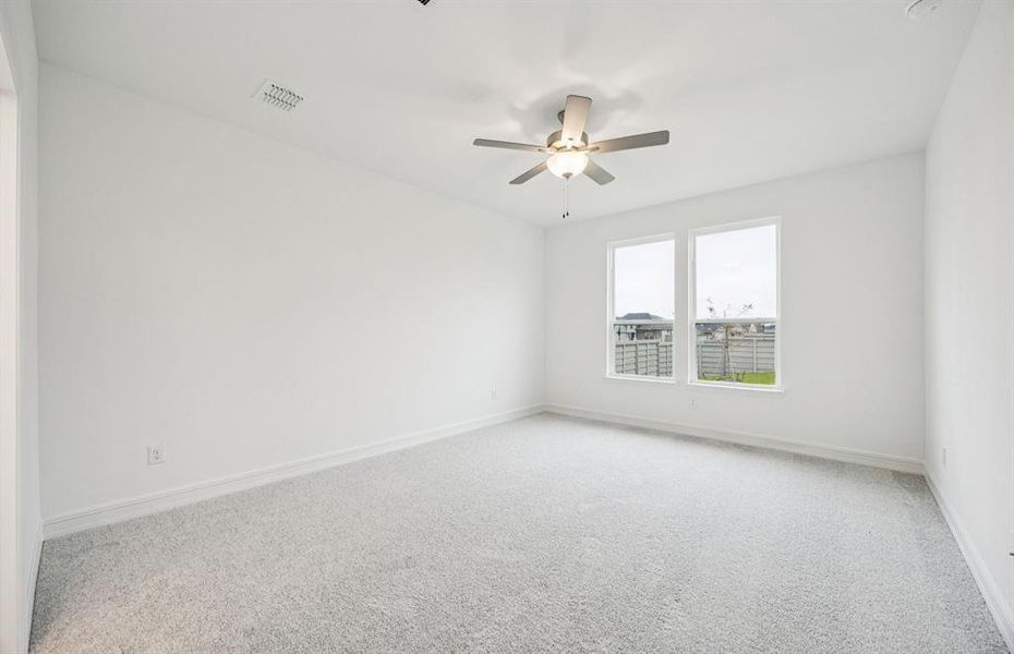 Spacious owner's suite highlighted by large windows Spacious owner's suite highlighted by large windows