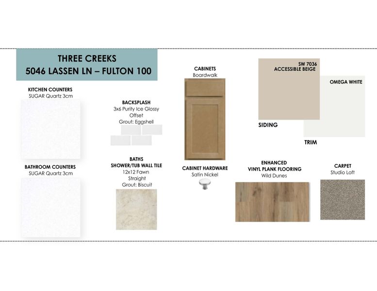Sample of building materials used in homes in Three Creeks, Belton (Image 13).