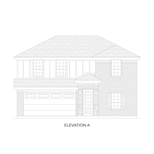 Representative rendering of the exterior for the Reagan Select F by First Texas Homes (Image 3).