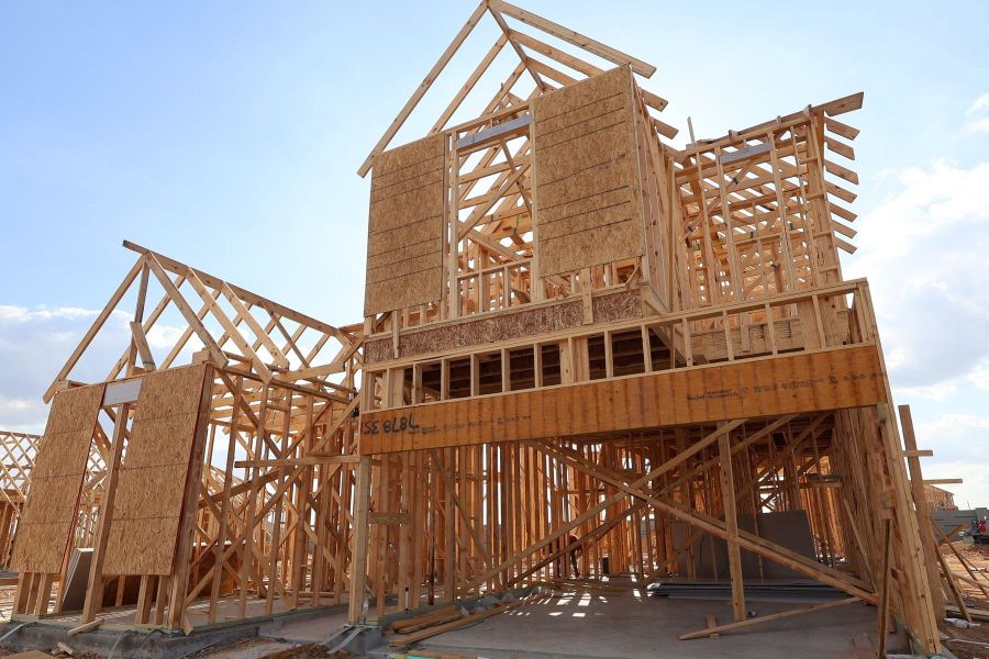 In-progress construction of a new home in Jubilee 50′, Hockley, TX (Image 25).