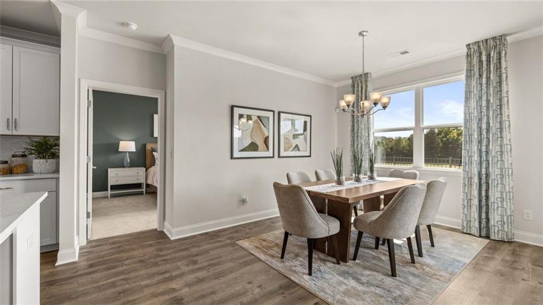 Furnished interior view inside a new home in Oak Ridge Meadows, Locust Grove (Image 9). Furnished interior view inside a new home in Oak Ridge Meadows, Locust Grove (Image 9).