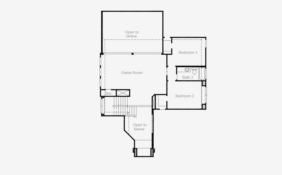 2D floor plan layout for the Cleveland by Coventry Homes in Pecan Square 50', Northlake, TX (Image 7).