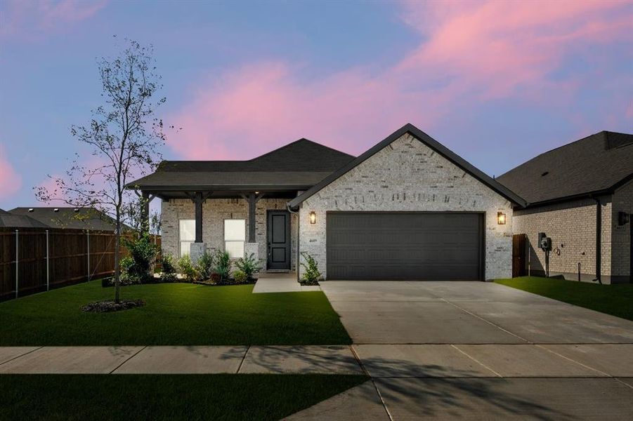 Front exterior of a new home in Summer Crest, Fort Worth, TX, highlighting curb appeal (Image 21).