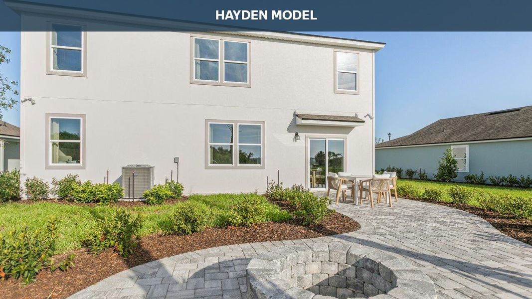 Representative exterior photo of a completed home built from the HAYDEN by D.R. Horton in Entrada, St. Augustine, FL (Image 21).