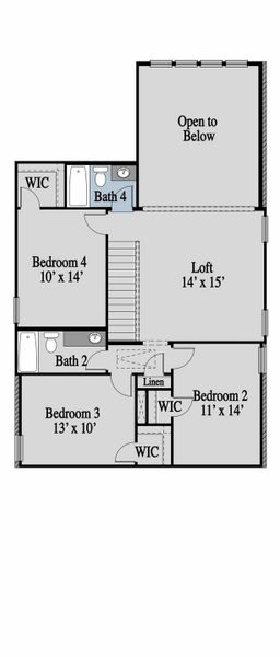 2D floor plan layout of this home in Reunion, Rhome, TX (Image 6). 2D floor plan layout of this home in Reunion, Rhome, TX (Image 6).