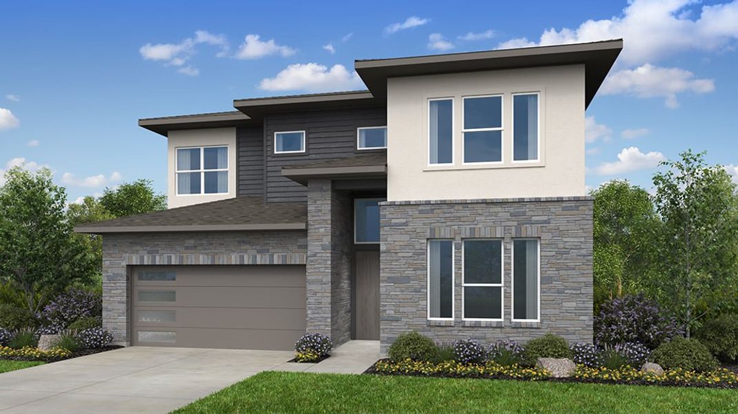 Representative exterior photo of a completed home built from the Balcones by Taylor Morrison in Village Grove, Dripping Springs, TX (Image 4).