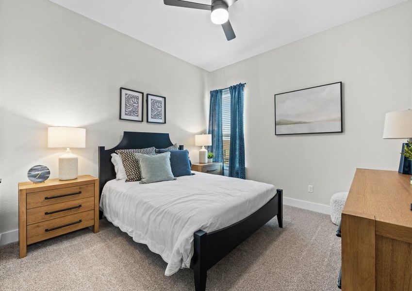 The secondary bedrooms are a great space for a children's bedrooms or guest room.