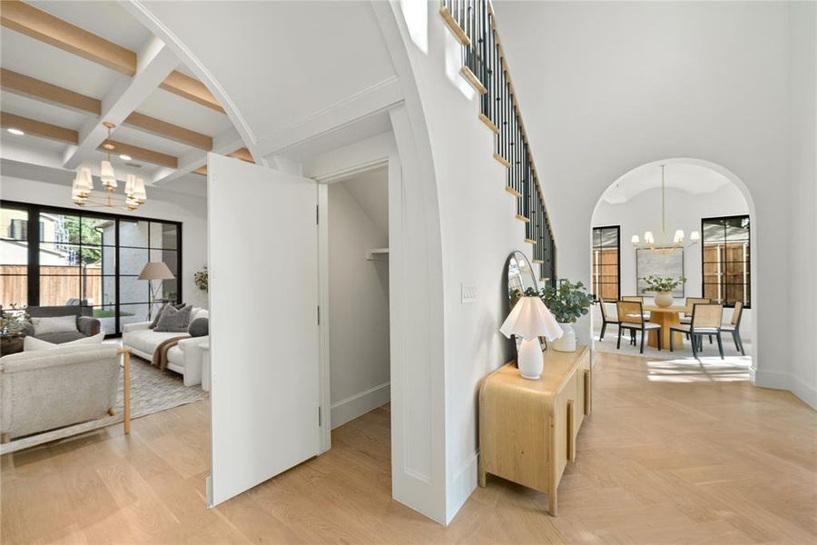 Furnished interior view inside a new home in , Dallas (Image 18).