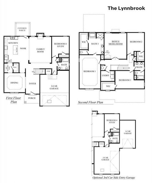 2D floor plan layout of this home in Haven Abbey, Cumming, GA (Image 3).