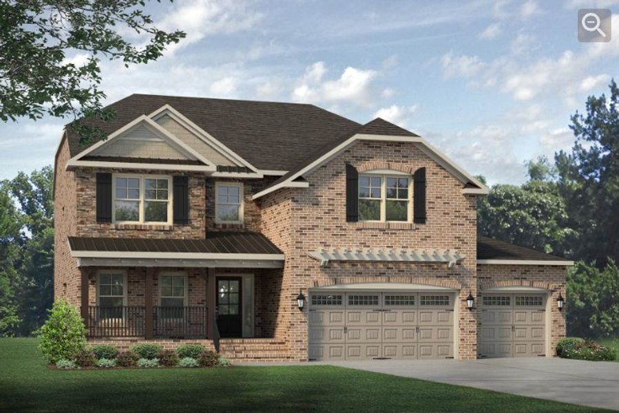 Front exterior of a new home in Preserve at Carriage Cove, Oak Ridge, NC, highlighting curb appeal (Image 1). Front exterior of a new home in Preserve at Carriage Cove, Oak Ridge, NC, highlighting curb appeal (Image 1).