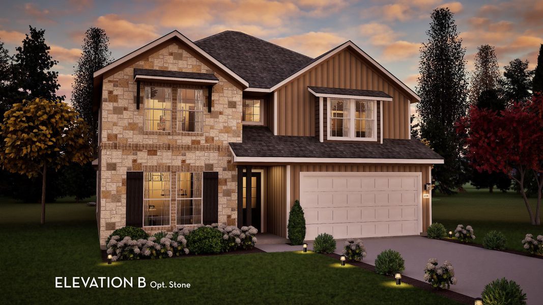 Representative exterior photo of a completed home built from the Southfork by CastleRock Communities in Aden Woods, Fairview, TN (Image 22).