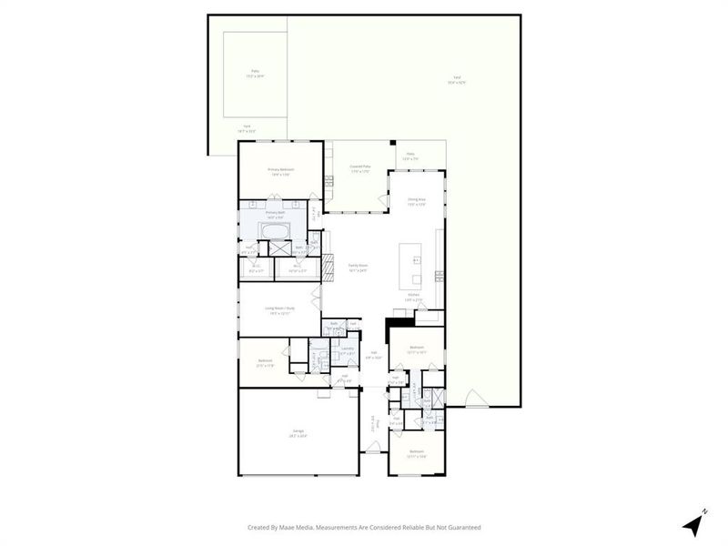 2D floor plan layout of this home in Trinity Falls, McKinney, TX (Image 5).